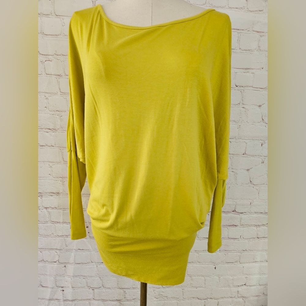 ASOS Mini Dress with Batwing Sleeves |  Chartreuse | Size 4 | NWT